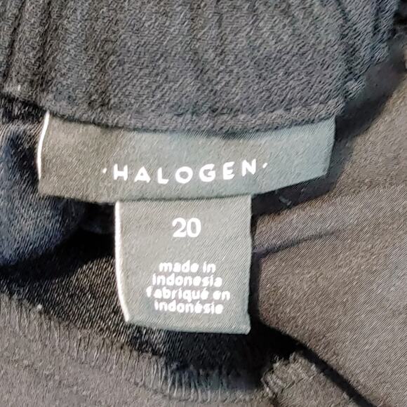 Halogen Pull-On Ankle Dress Pants Elastic Waist Tapered Leg Black Womens Size 20 - Picture 5 of 8